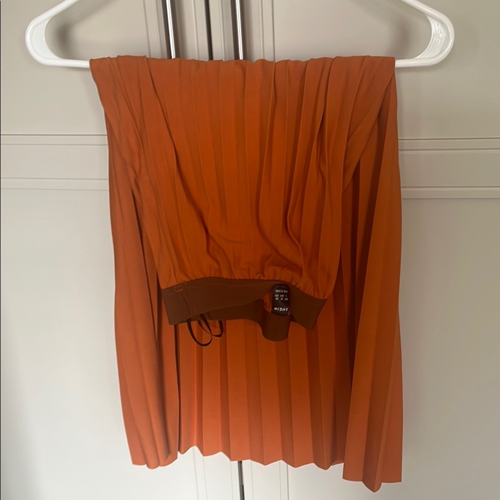 SHEIN Orange A-Line Skirt
